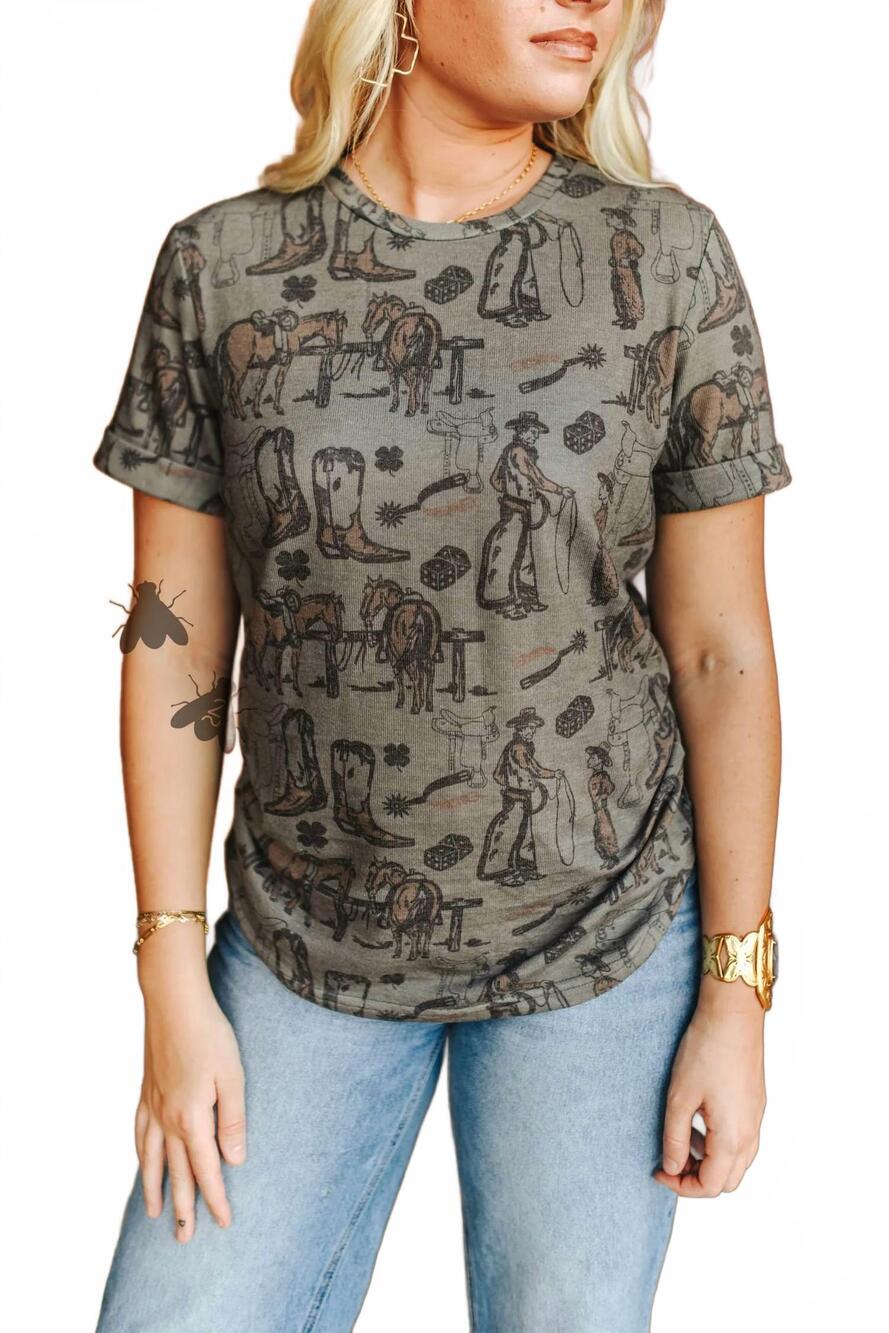 NEW 2FLYCO teach em young short sleeve tee in grey